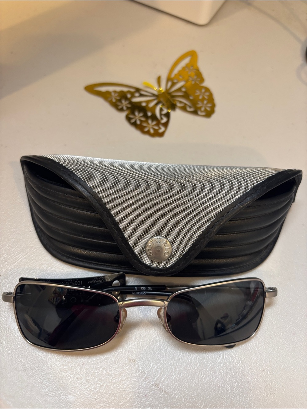 Dior Men’s Silver Frame Black Lens Sunglasses with Protective Case